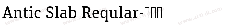 Antic Slab Reqular字体转换